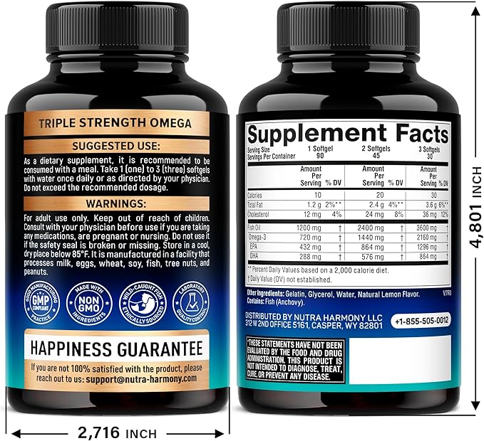 NUTRAHARMONY Multivitamins for Men Capsules &amp Omega 3 Fish Oil Softgels
