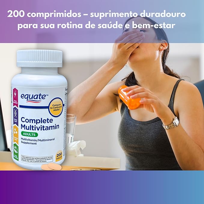 Multivitamin Multimineral Supplement Tablets for Adults- 200 Count (Pack of 1)