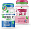 Earth's Pearl Probiotics for Women &amp Men &amp Kids - Pearl-Shaped Probiotic &amp Prebiotics &amp Vaginal Probiotics for Women Promotes Healthy Vaginal Odor &amp pH Balance for Women with BIO-T