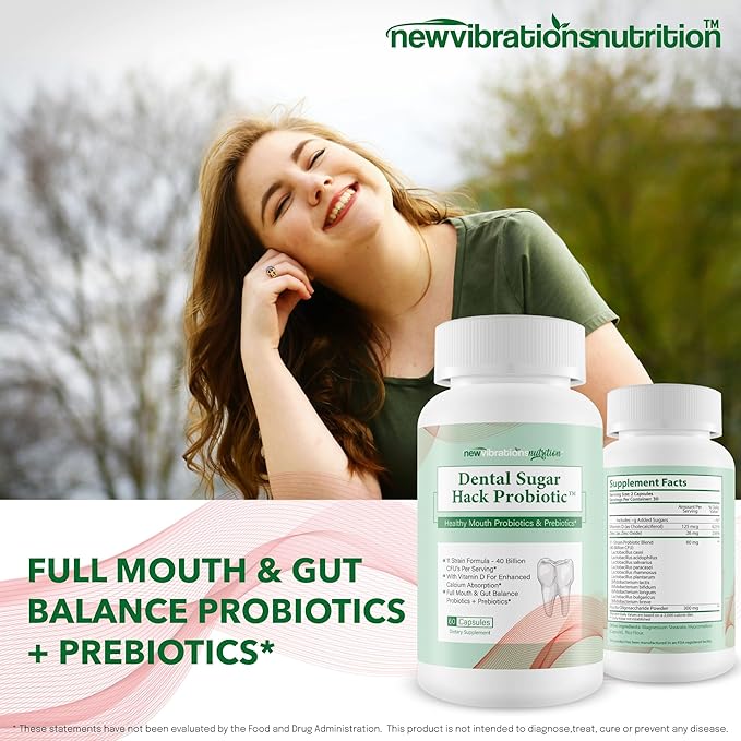 Dental Sugar Hack Probiotic - Our Best Oral Health Probiotics - Pro Dental Probiotics for Teeth Mouth Gums &amp Bad Breath - Gut &amp Oral Health Biotics for Teeth and Bad Breath Probiotic Dental