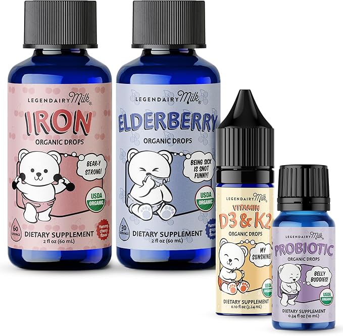 Legendairy Milk Complete Baby Wellness Vitamin Drops Bundle Ages 6 Months+