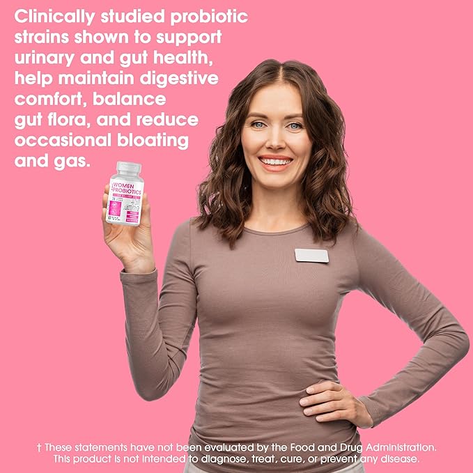 Women's Probiotics 150 Billion CFU – 34 Strains with Organic Prebiotics &amp Digestive Enzymes – Urinary Tract &amp Digestive Health – 60 Vegan Capsules with D3 and Biotin – Gluten-Free Non-GMO Da