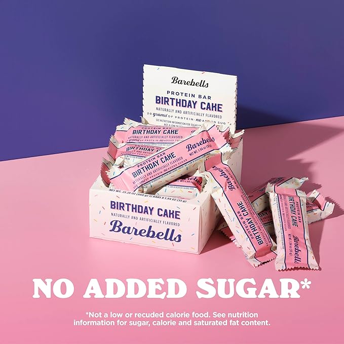Barebells Protein Bars Birthday Cake - 12 Count Pack of 2 - Protein Snacks with 20g of High Protein - Chocolate Protein Bar with 1g of Total Sugars - On The Go Protein Snack &amp Breakfast Bars…