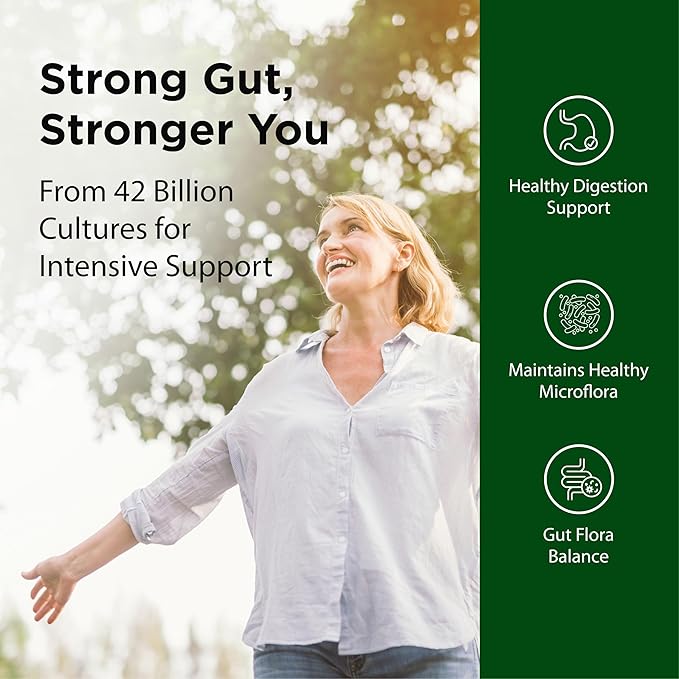 Flora - Super 8 Hi-Potency Probiotic - Daily Probiotic for Gut &amp Digestive Health - 42 Billion CFU - Contains Lactobacillus &amp Bifidobacterium Strains - Keep Chilled - 60 Capsules