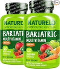 NATURELO Bariatric Multivitamin - One Daily with Iron - Supplement for Post Gastric Bypass Surgery Patients - Natural Whole Food Nutrition - 60 Veggie Capsules (Pack of 2)