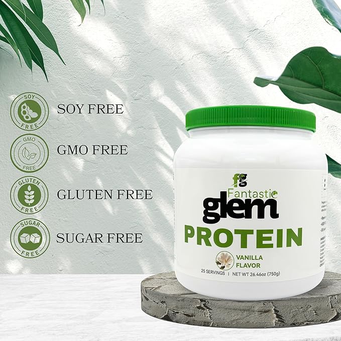 Vanilla Protein Powder – Support Muscle Growth Recovery and Overall Wellness - GMO Soy Gluten and Sugar Free 20g of Protein per Serving - 25 Servings 750g