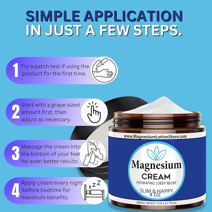 Magnesium Cream with Slim and Happy Scent – Hydrating &amp Cheerful Aroma 4oz USA Made