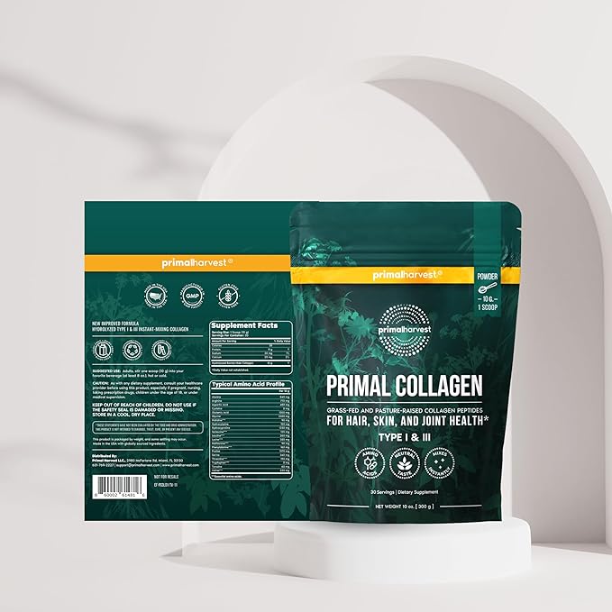 Primal Harvest Daily Two-Step Routine | NAD+ + Pure Collagen | 2 Pack | 30 Day Supply