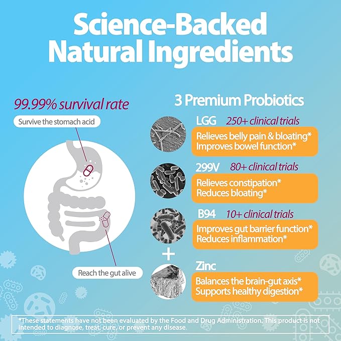 Life-Space Children IBS Support Probiotic Clinically Proven to IBS Relief 4 in 1 Kids Probiotic 21 Billion CFU Supports Reduce Symptoms of IBS Include Bloating Gas &amp Diarrhea 60 Grams