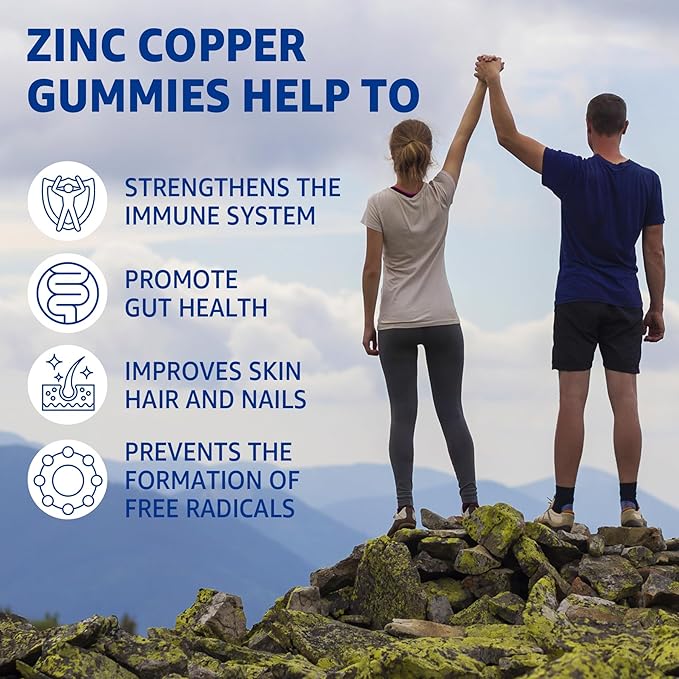 Vegan Omega 3 Gummies 1000mg + Zinc Copper Gummies
