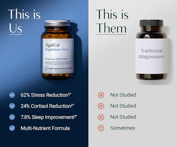 ALGAECAL 4-in-1 Vitamin D3 K2 Complete - ADK Vitamin Supplement for Immune Support &amp Bone Health Whole Body Wellness 3 Month Supply + Free Magnesium Relax™ (60 caps)