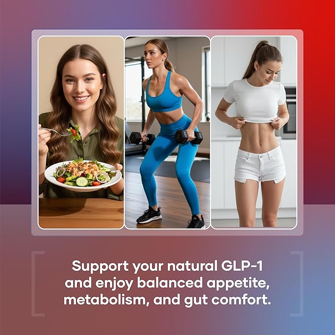 GLP-1 Supplement 1000 mg with Berberine L-Carnitine Ashwagandha | Metabolism Support for Satiety &amp Craving Control | Probiotics 10 Billion CFU for Gut Health &amp Healthy Energy – 60 Capsules
