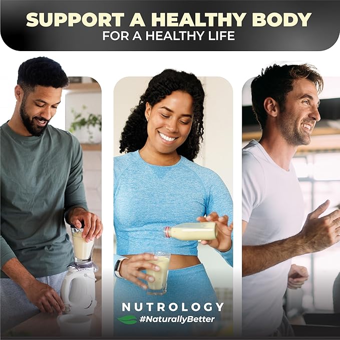 Nutrology TRIPACT Vegan Protein Powder - Organic Pea Rice &amp Pumpkin Blend Meal Replacement Shake with BCAAs &amp Glutamine for Muscle Recovery &amp Immunity Peanut Butter &amp Vanilla Flavor