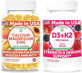 Lunakai USA Made Calcium Magnesium Zinc + D3 + K2 Gummies Bundle – Naturally Flavored Non-GMO – 60ct Each