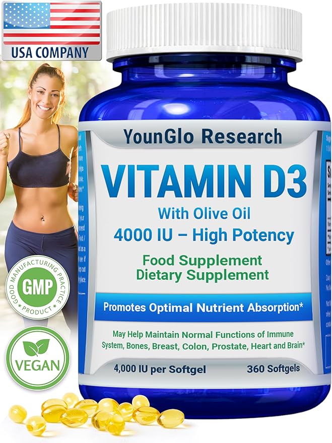 Vitamin D3 4000 IU &amp Vitamin K2 MK7 100 mcg Supplements