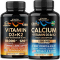 NUTRAHARMONY Vitamin D3 K2 Capsules &amp Calcium Tablets