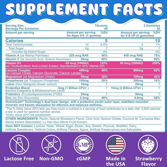 Organic Spirulina Chlorella Gummies + Kids Calcium Gummies