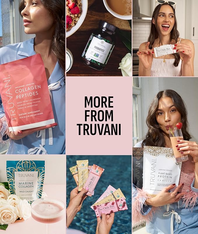 Truvani Organic Whey Protein Powder | Strawberry | 20g Grass Fed Whey Protein | 20 Servings | USDA Organic &amp Non-GMO | Gluten Free | No Gums No Soy No Stevia No Added Sugars