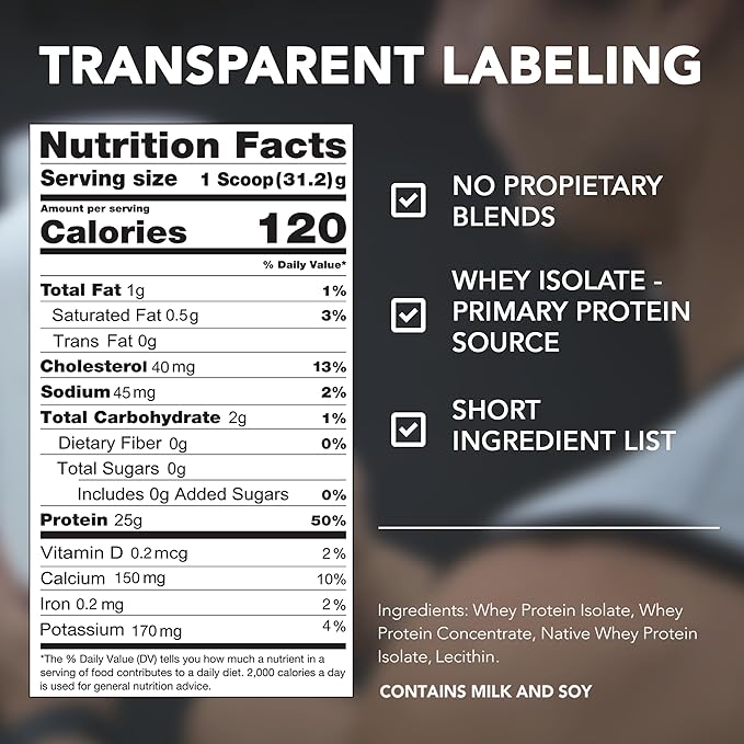 RIVAL NUTRITION Clean Rival Whey – 5LB Unflavored – 100% Whey Protein Powder Whey Isolate Primary Source | 25g Protein Muscle Gain/Recovery | All Natural No Artificial Ingredients - 72 Servings