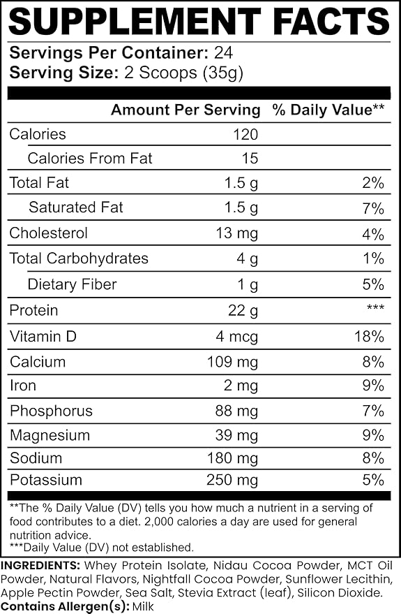 GenoPalate Complete 100% Whey Protein Isolate 22g Protein Chocolate Keto-Friendly Supports Muscle Recovery Digestion &amp Weight Management MCT Oil &amp Apple Pectin 24 Servings