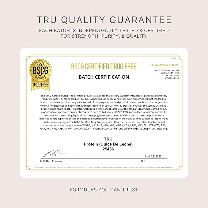 TRU Supplements Plant Based Protein Powder BCAA EAA 20g Vegan Brown Rice &amp Pea Protein 100 Calories 27 Vitamins No Artificial Flavors 25 Servings (Coconut Macaron)