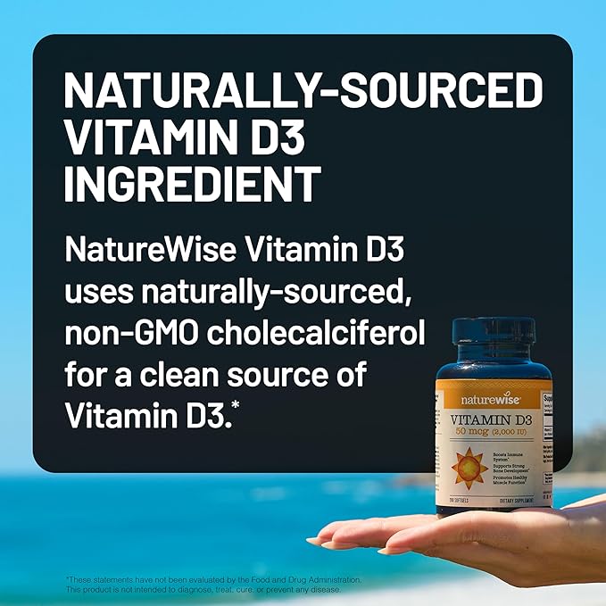 NatureWise [1] Vitamin D3 2000iu + Organic Olive Oil - 360 Mini Softgel [360-Day Supply] + (Pack of 2) Omega3 Fish Oil 1000mg + Vitamin E - Wild-Caught - 360 Softgels[180-Day Supply]