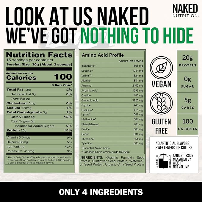 NAKED Vegan Protein Bundle Seed and 1LB Rice