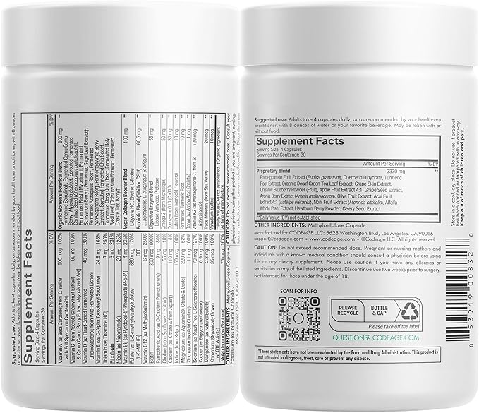 Codeage Immune Support Multivitamin for Women + Antioxidants Bundle