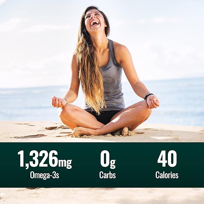 Natural Force Pure Omega 3 - Liquid Fish Oil - Delicious Lemon Cake Flavor 16 Oz Glass Bottle Organic Clean Collagen Peptides Powder Unflavored 10.7oz