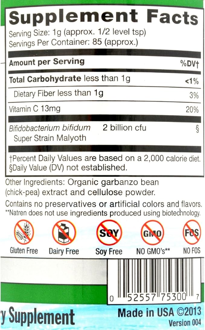 Natren Bifido Factor Dairy Free 3 Ounce
