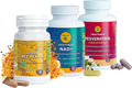 TrustLongevity™ Bundle (3 Pack) Bee Pearls NAD+ &amp Resveratrol 600mg - Natural Immunity &amp Vitality Support (150 Veg. Caps)