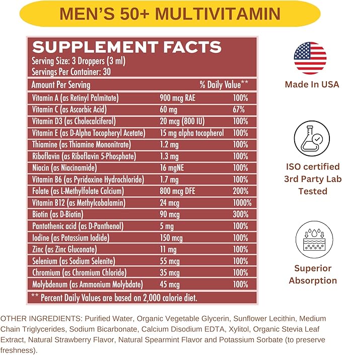 Complete 50+ Liposomal Liquid Multivitamin Bundle | Non-GMO | Sugar Free | Gluten Free | 30-Day Supply
