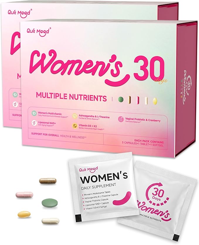 Women’s Daily Vitamin Pack System – Complete All-in-One Wellness Supplements for Women (2 Box)