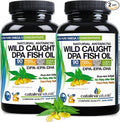 (Pack of 2) Wild Caught Omega-3 DPA Fish Oil - 2900 mg with DPA EPA &amp DHA - 180 SoftGels – Triple Strength Burp-Free