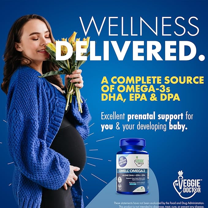 Vegan Omega 3 Supplement – Algae Omega 3 with DHA EPA DPA – Vegan Capsules from Algal – Fish Oil Alternative – Plant-Based Algae Oil Formula – Non-GMO Carrageenan-Free (180 Capsules 3 Month Supply)