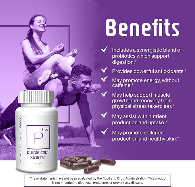 Global Purple Caps Xtreme - Supplement with Vitamins and Minerals by Rotkin Wellness - 60 Capsules
