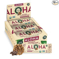 ALOHA Organic Plant Based Protein Bars - Oatmeal Chocolate Chip - 12 Count 1.9oz Bars - Vegan Snacks Low Sugar Gluten-Free Low Carb Paleo Non-GMO Stevia-Free No Sugar Alcohols