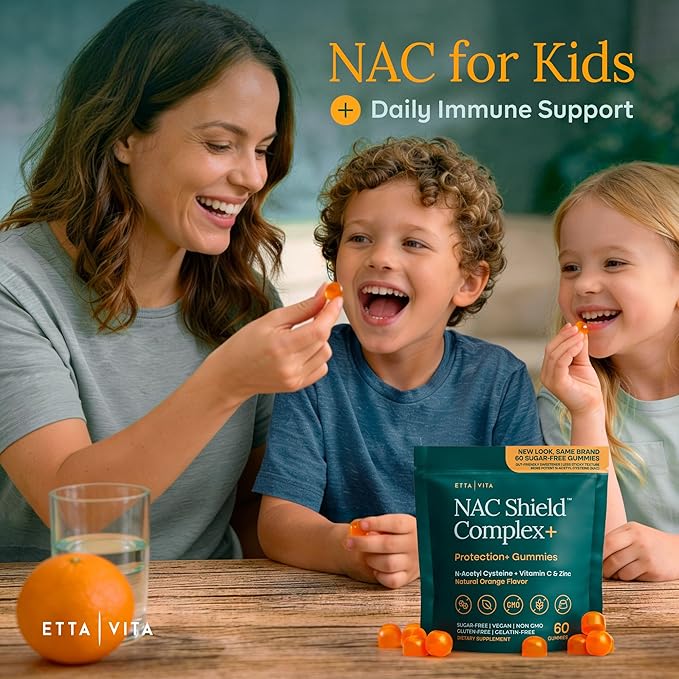 Sugar-Free NAC Gummies (Immune Support Complex) N-Acetyl Cysteine Vitamin C &amp Zinc - Supports Respiratory Health Liver Detox &amp Cleanse Kidney Function NAC Supplement for Kids and Adults -