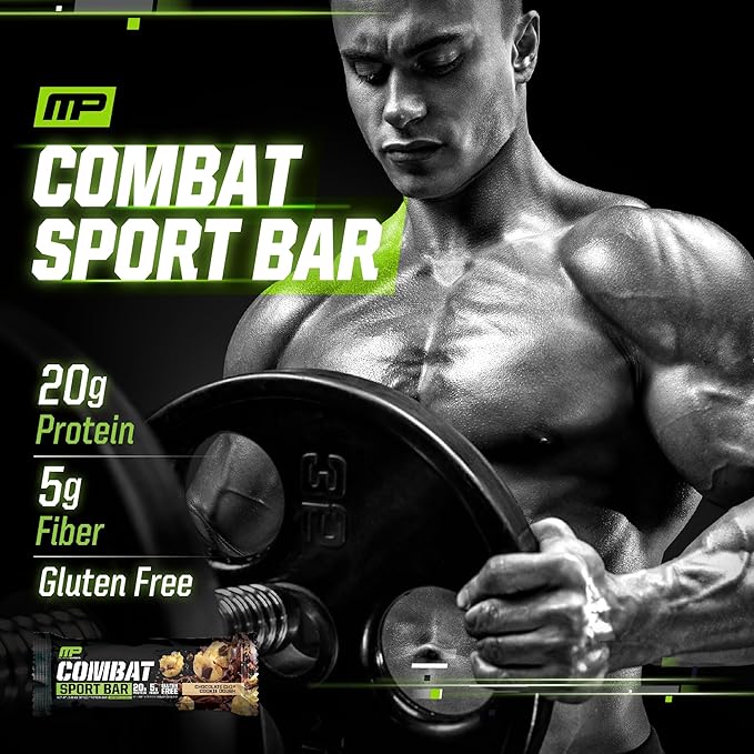 Muscle Pharm Combat Protein 2lb Vanilla and Combat Chocolate Chip Cookie Dough Sport Bars