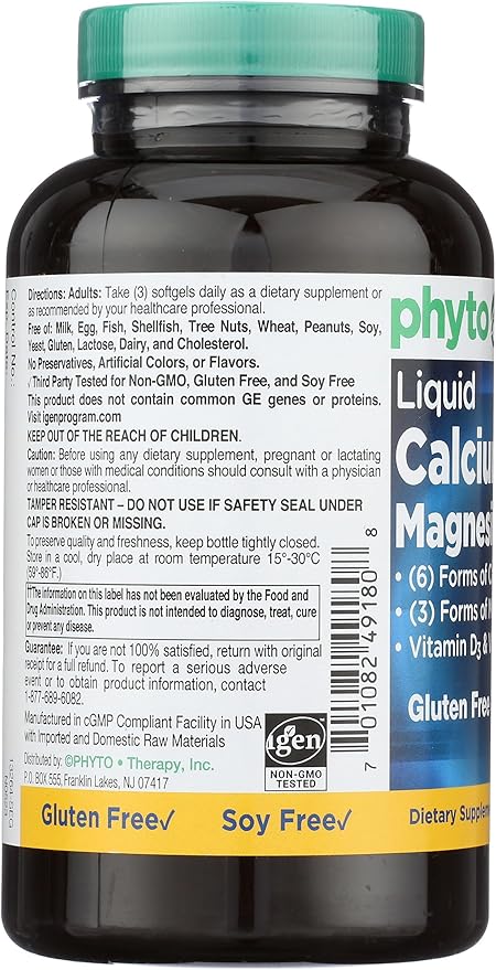 Liquid Calcium with Magnesium Softgels 1000 mg 180 Count