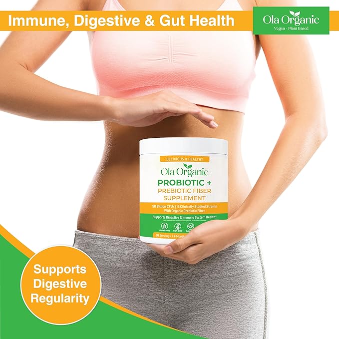 Max Strength Probiotic Powder – 60 Billion CFU with Prebiotics &amp 10 Strains – Supports Digestive &amp Gut Health – Non-GMO Formula (300g Jar)