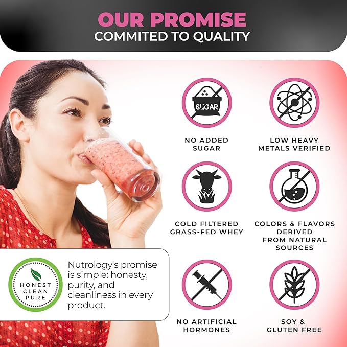 Nutrology TRIPACT Protein Powder - 7-in-1 Meal Replacement Shake with Grass Fed Whey Protein Powder Pea Rice Greens for Muscle Recovery &amp Immunity Superberry Flavor 40 Servings
