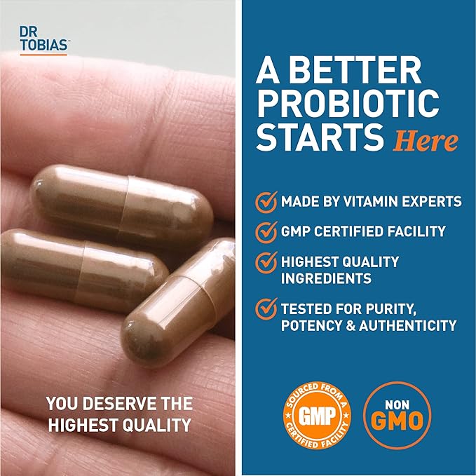 Dr. Tobias Adult Multivitamin &amp Probiotics 30 Billion Supporting Digestion &amp Overall Health