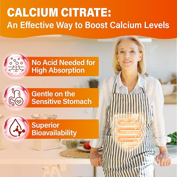 Calcium Citrate Supplement Gummies for Adult - Sugar Free Calcium Citrate 1200 Mg with Magnesium 300 Mg &amp Vitamin D3 - Organic Chewable Calcium Supplements for Women &amp Men