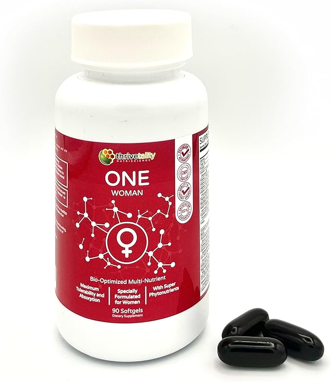 ONE Woman Bio-Optimized Multi-Nutrient by Thrivetality | Women's Multivitamin | #1 Physician Formulated | Science Based | Clinically Proven | Max Tolerability &amp Absorption | Super Antioxidants