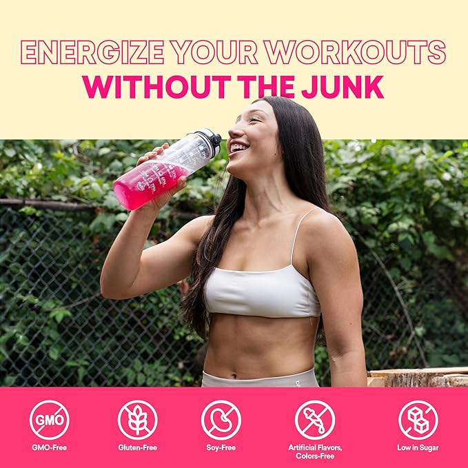 EBOOST POW Natural Pre Workout Powder – 20 Servings - Tropical Punch - A Pre Workout Supplement for Performance Joint Mobility Support Energy Focus - Men &amp Women - Non-GMO Gluten-Free No Crea