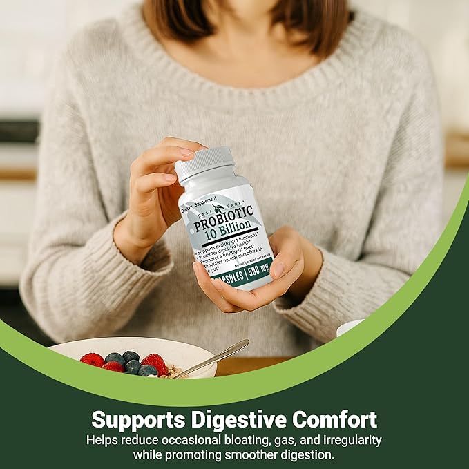 East Park Research d-Lenolate Probiotic Supplement | Probiotic 10 Billion CFUs Supports Gut &amp Digestive Health | Dietary Supplement Probiotics for Women and Men (500mg) 30 Capsules