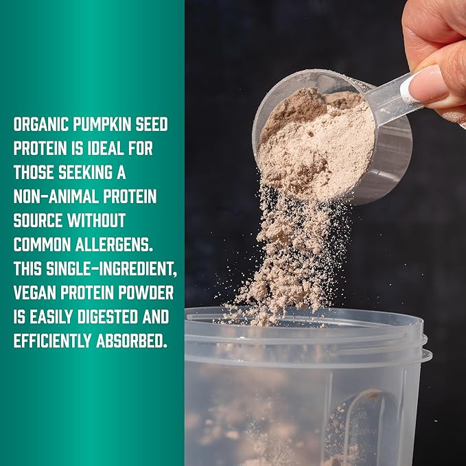 NOW Foods Sports Nutrition Organic Pumpkin Seed Protein Powder With 10g of Protein Certified Non-GMO Unflavored 1-Pound