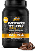 Muscletech Whey Protein Powder (Double Rich Chocolate 2LB) - Nitro-Tech Whey Protein Isolate Smoothie Mix for Lean Muscle &amp Recovery - 24g of Whey Gold for Women &amp Men - Packaging May Vary