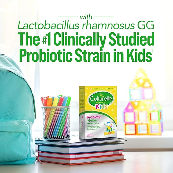Culturelle Kids Probiotic Packets (Ages 3+) 24 Count &amp Daily Probiotic Gummies (Ages 3+) 60 Count - Digestive &amp Immune Health